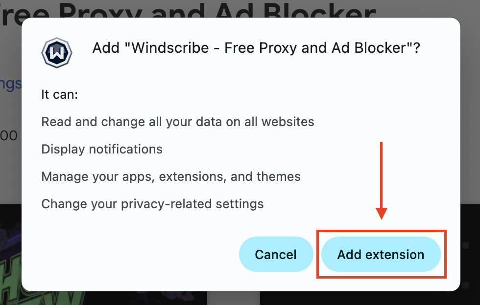 Install confirmation button