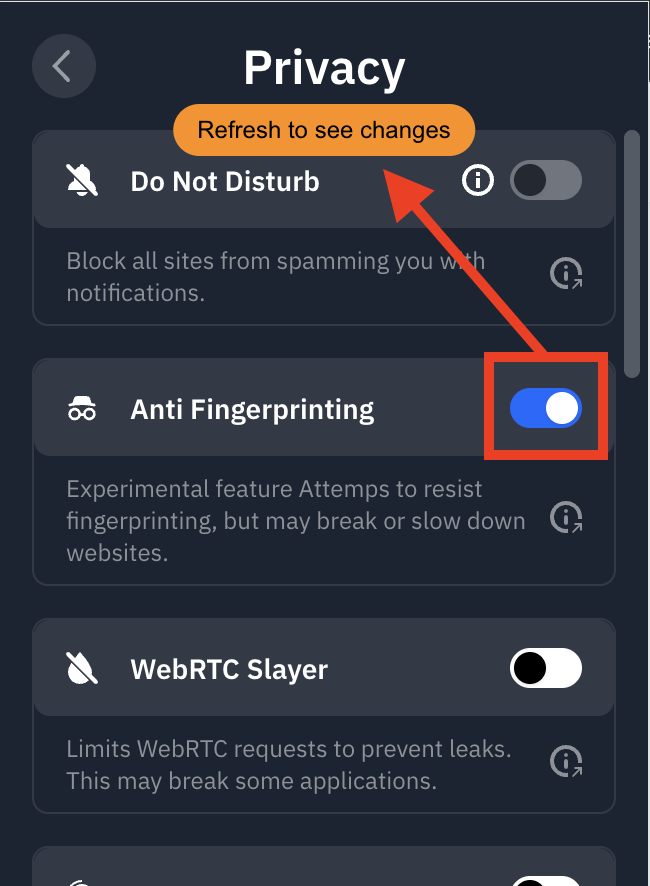 Refresh to see changes