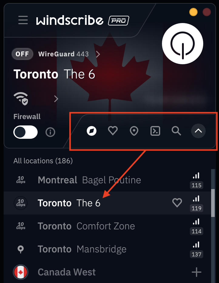 Locations Menu Method
