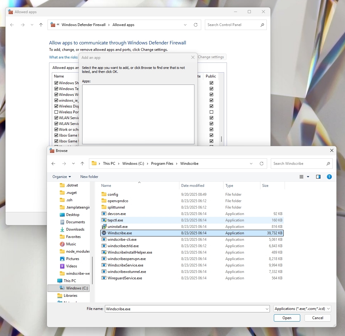 Windscribe allowances