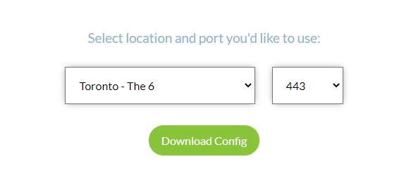 Config Download page