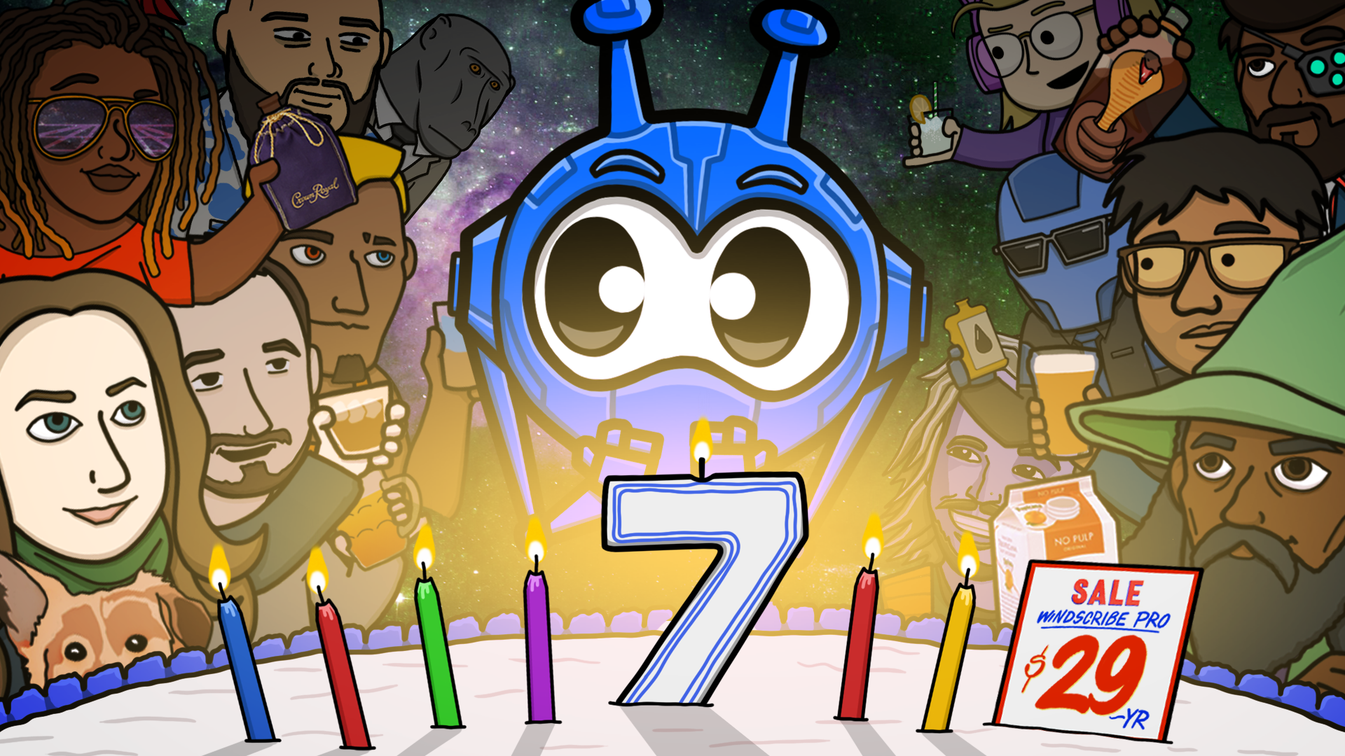 Windscribe's 7th Birthday Email