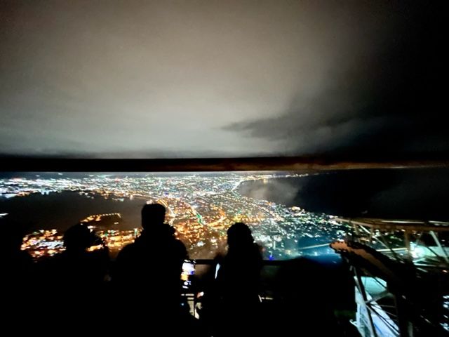 Night time photo of the view of Hakodate city from Mount Hakodate