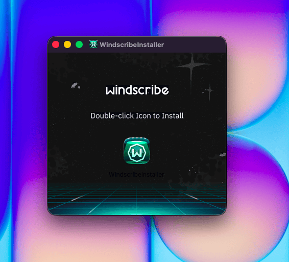 macOSのWindscribeInstallerウィンドウ